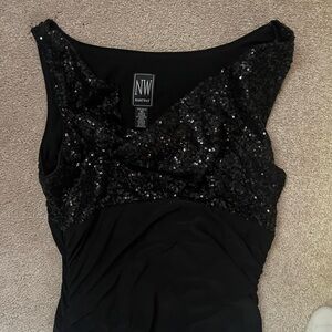 Night Way Collections Black Logo Label Top